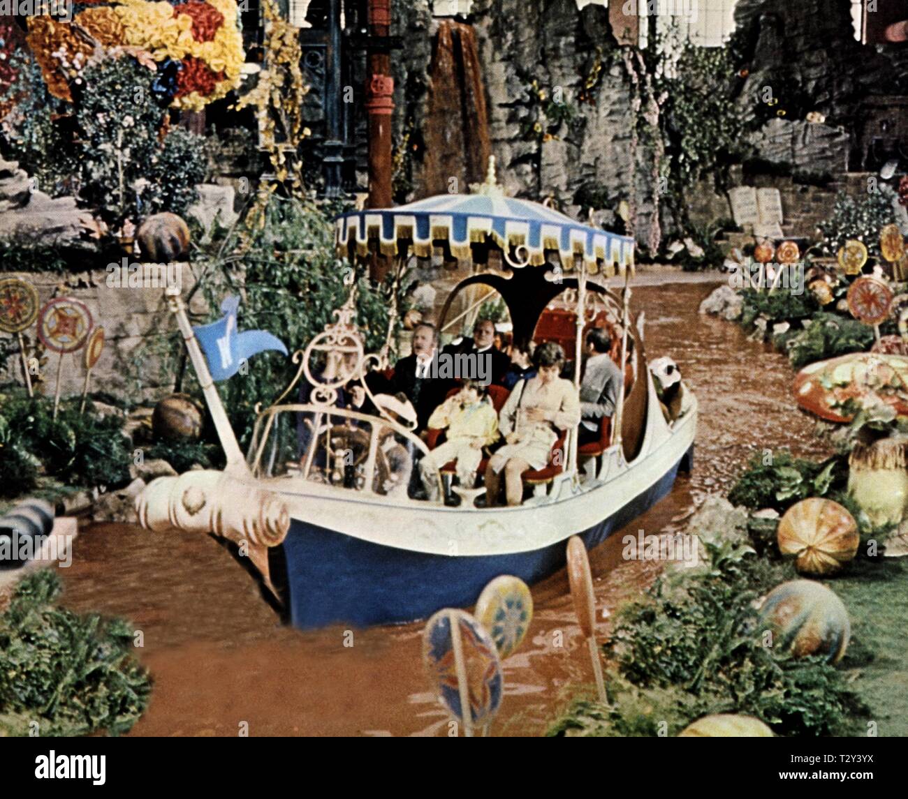 GENE WILDER, Jack Albertson, PETER OSTRUM, PARIS THEMMEN, NORO DODO DENNEY, WILLY WONKA et la chocolaterie, 1971 Banque D'Images