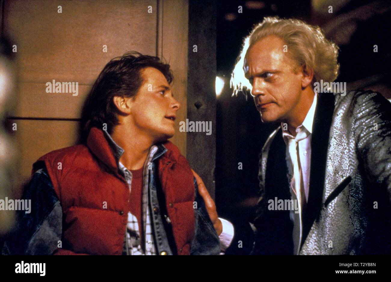 MICHAEL J. FOX, Christopher Lloyd, RETOUR VERS LE FUTUR, 1985 Banque D'Images