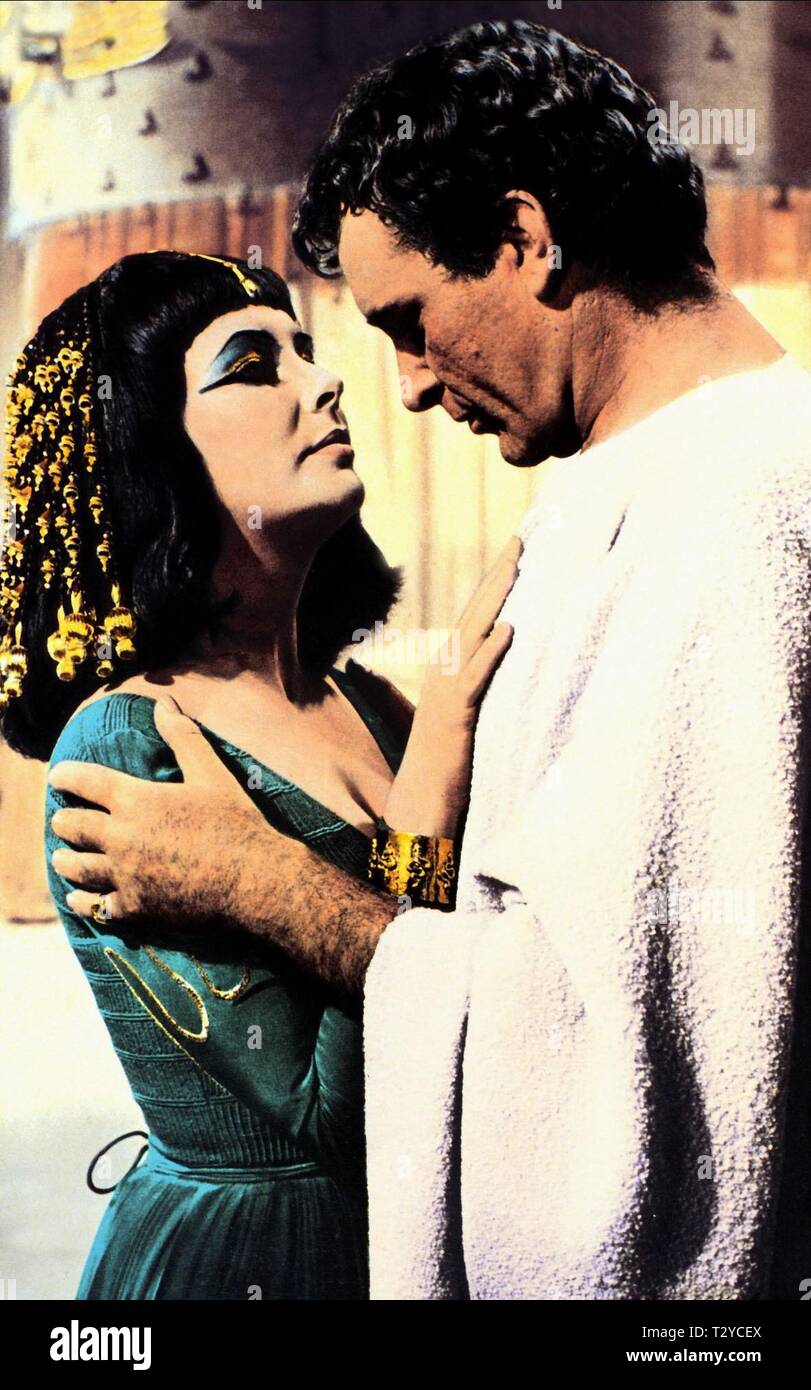 ELIZABETH TAYLOR, RICHARD BURTON, Cléopâtre, 1963 Banque D'Images