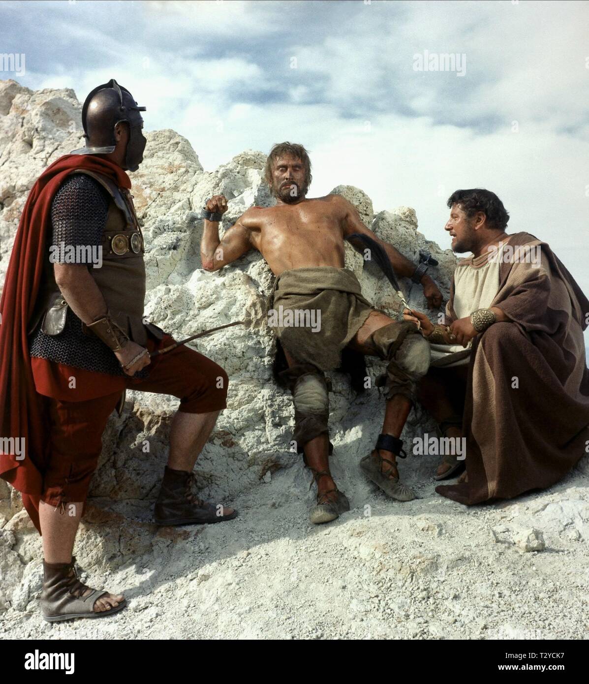 KIRK DOUGLAS, Peter Ustinov, Spartacus, 1960 Banque D'Images