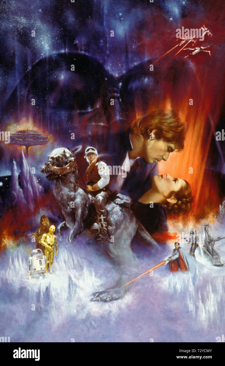 STAR WARS : Episode V - L'Empire contre-attaque, Mark Hamill, HARRISON FORD, Carrie Fisher, Billy Dee Williams, 1980 Banque D'Images