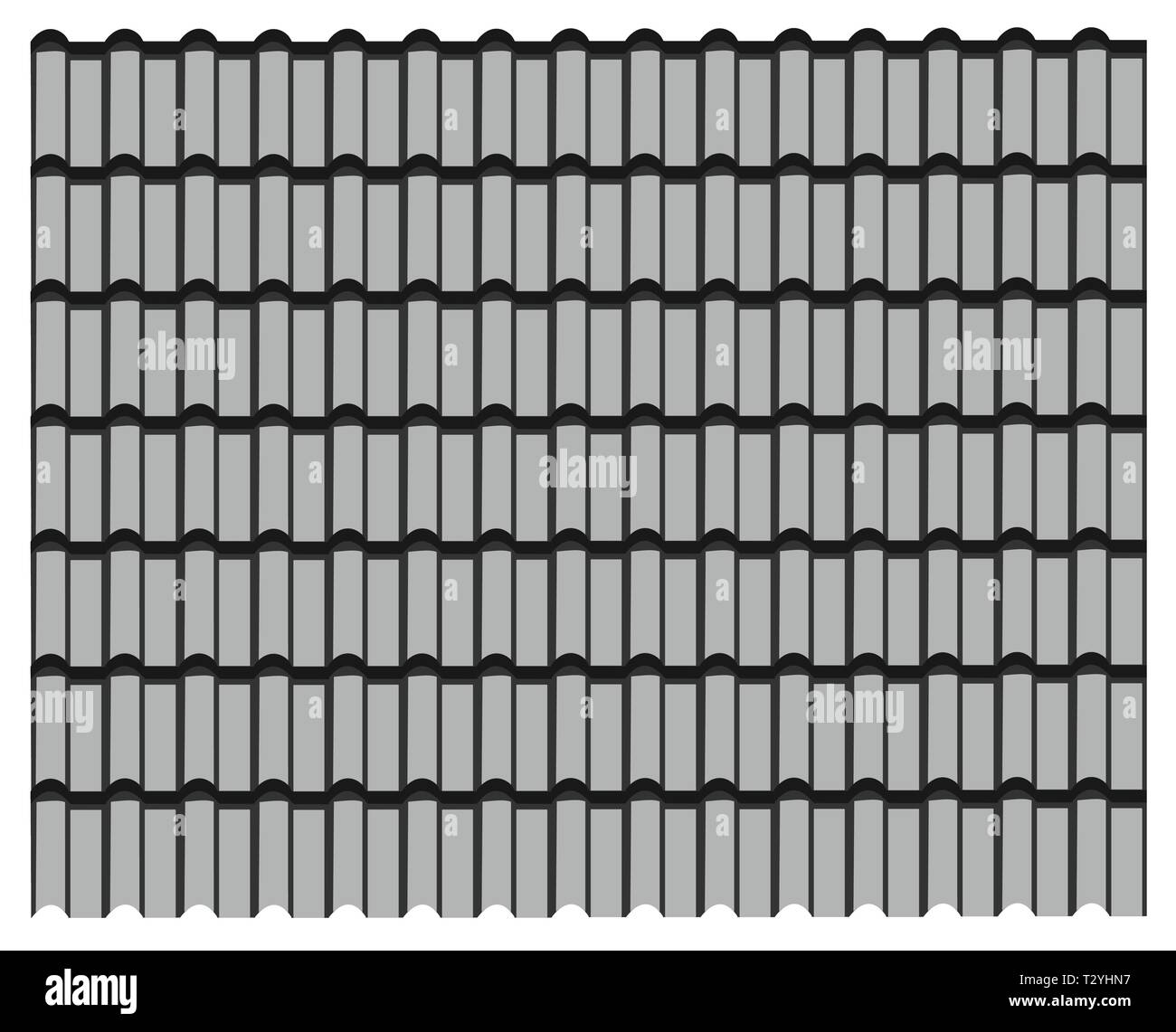 Groupe de toit tuiles gris, motif texture fond gris. Illustration de Vecteur