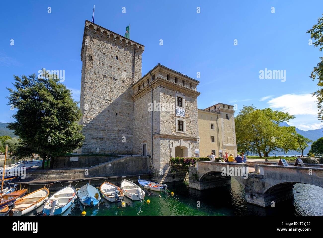 La Rocca, forteresse, Musée de la ville de Riva del Garda, Lac de Garde, Lago di Garda, Trentin, Italie Banque D'Images