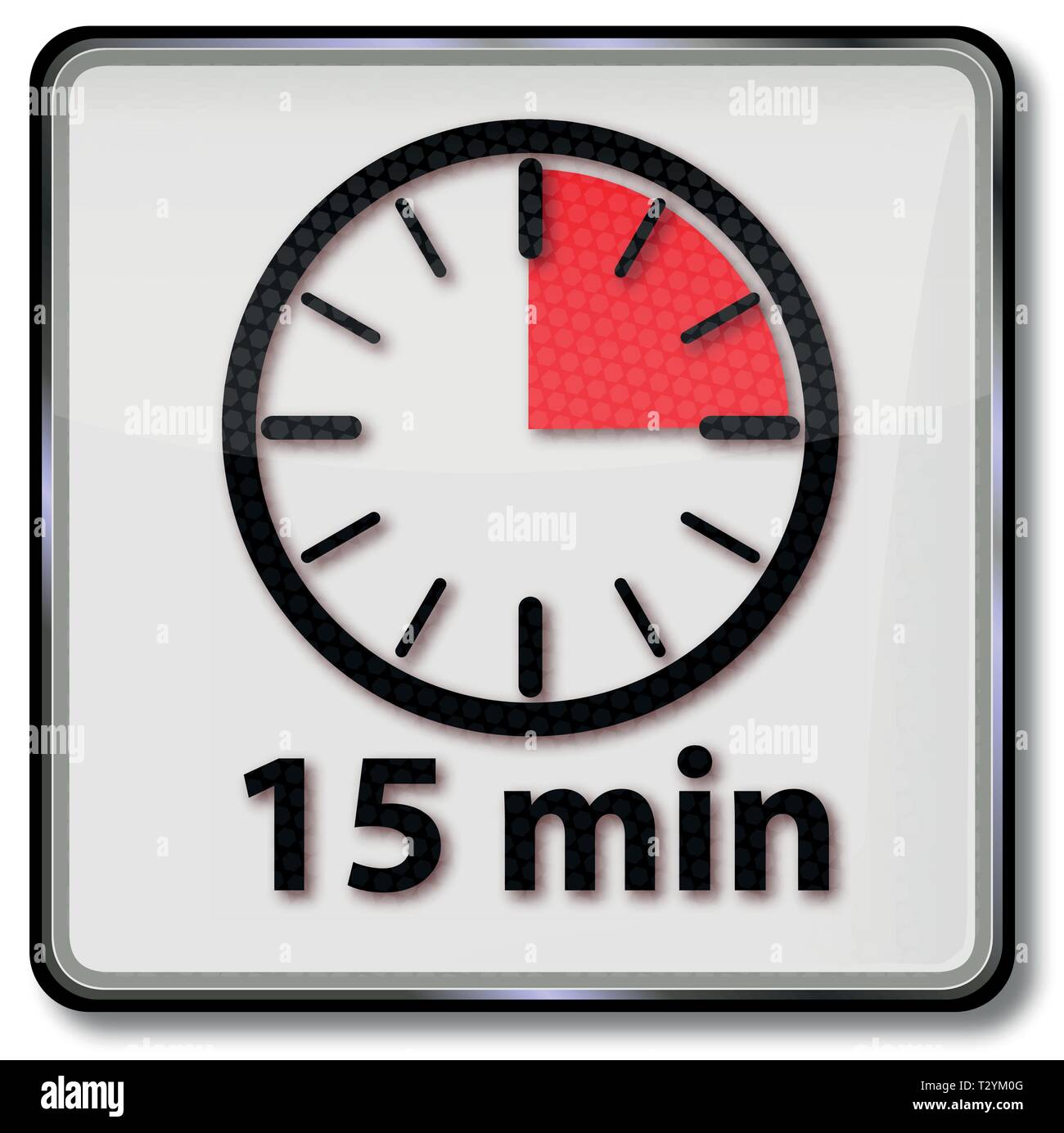 15 minutes clock Banque de photographies et d'images à haute résolution -  Alamy