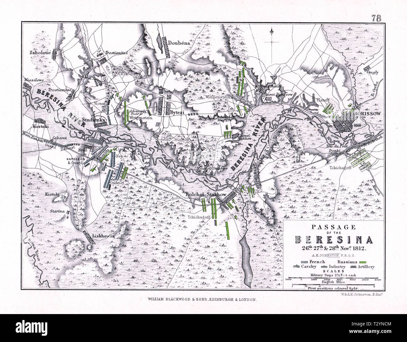 La guerre napoléonienne en Europe Bataille Banque D'Images