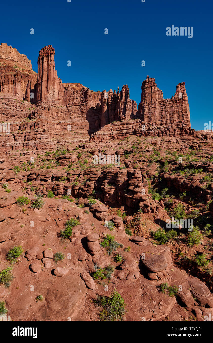 Fisher Towers, Moab, Utah, USA, Amérique du Nord Banque D'Images