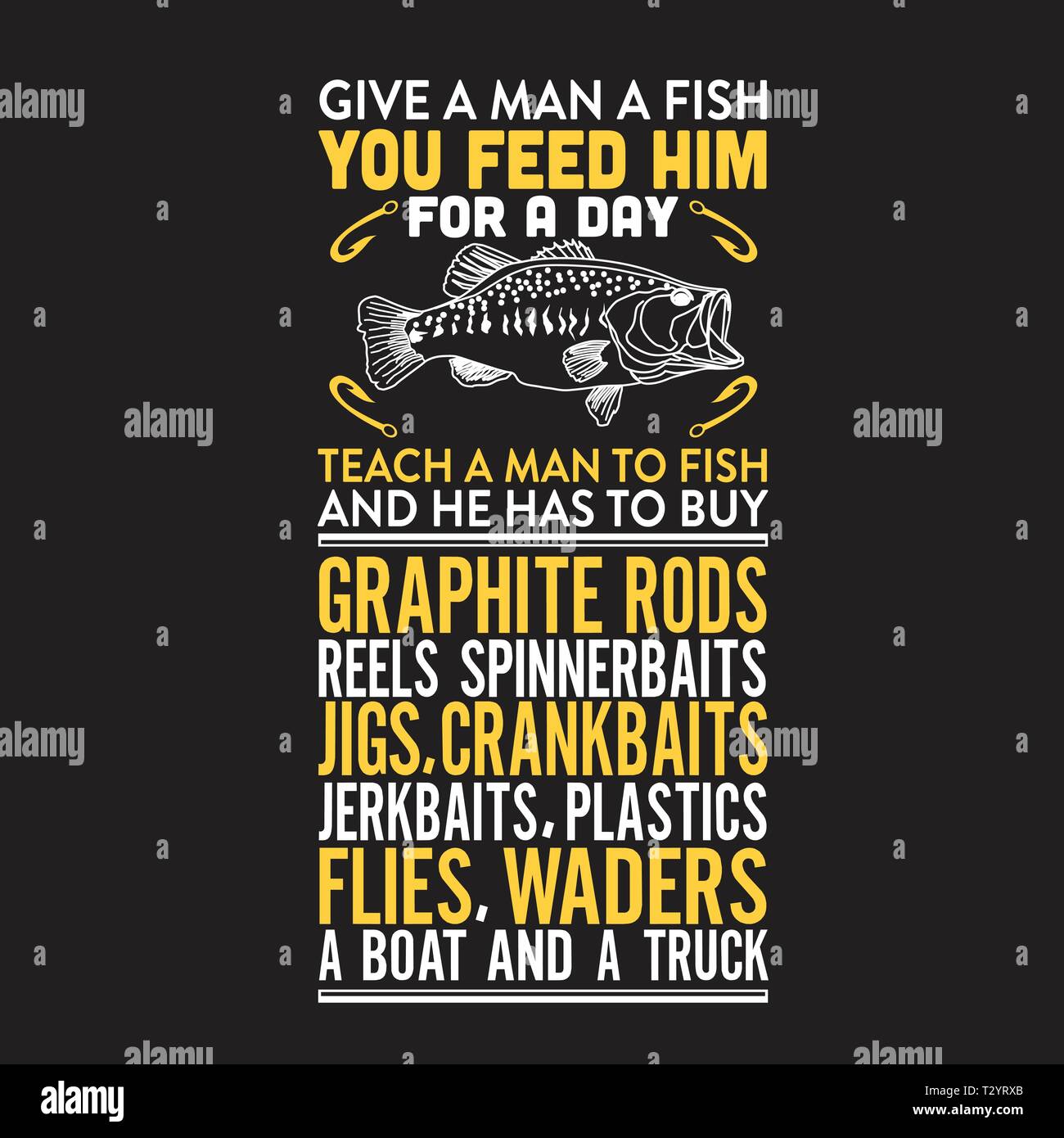 Citation De Peche Donnez Un Poisson A Un Homme Il Mangera Un Jour Image Vectorielle Stock Alamy