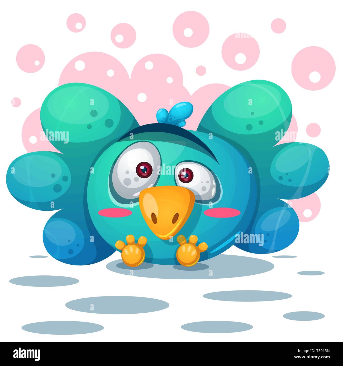 Cute bird illustration. Personnages de dessins animés. Vector EPS 10 Illustration de Vecteur