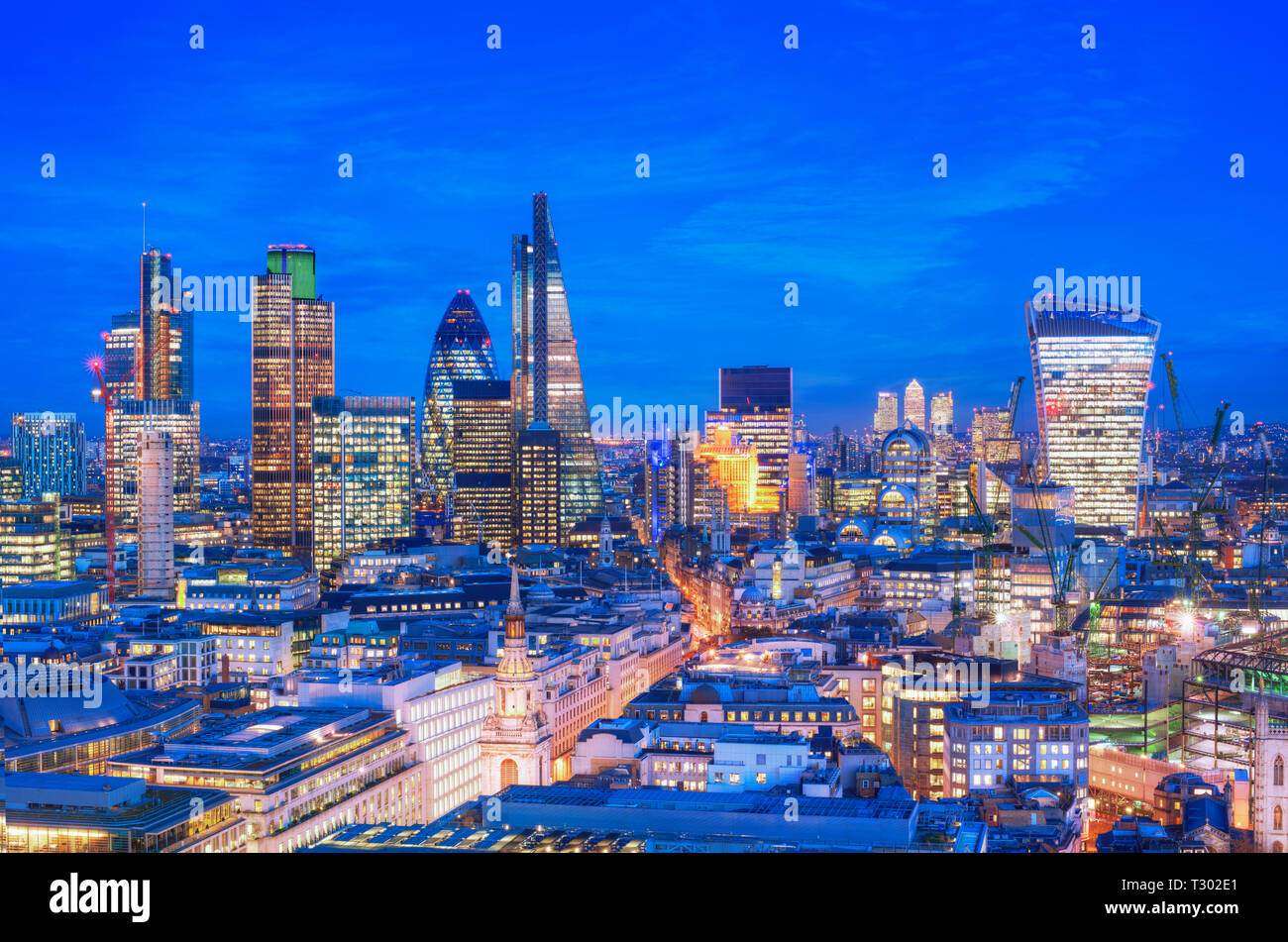 Portrait du quartier financier de Londres Banque D'Images