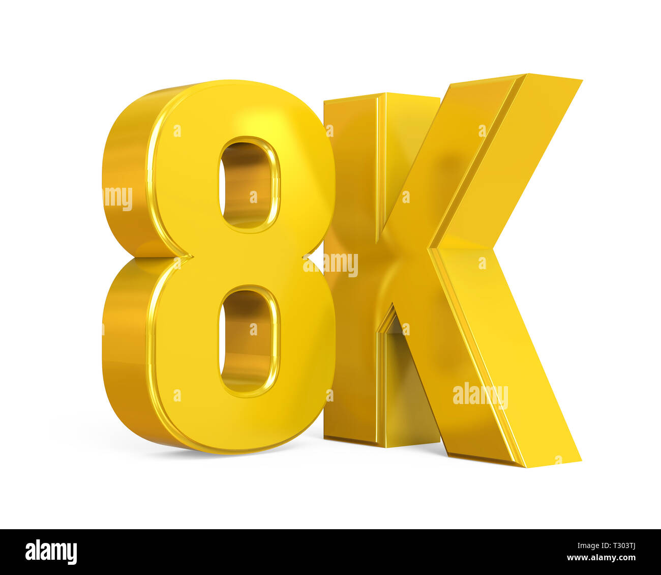 8K isolé signe HD Banque D'Images