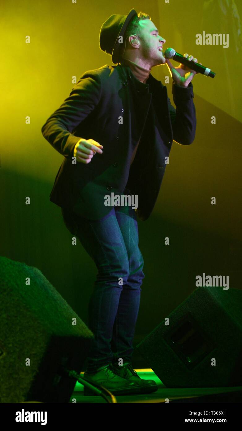 Liverpool, UK Olly murs s'effectue à Liverpool Mand S Bank Arena credit Ian Fairbrother/Alamy Stock Photos Banque D'Images