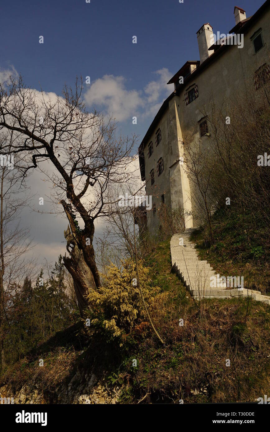 Le Château de Bled, le lac de Bled, Slovénie Banque D'Images