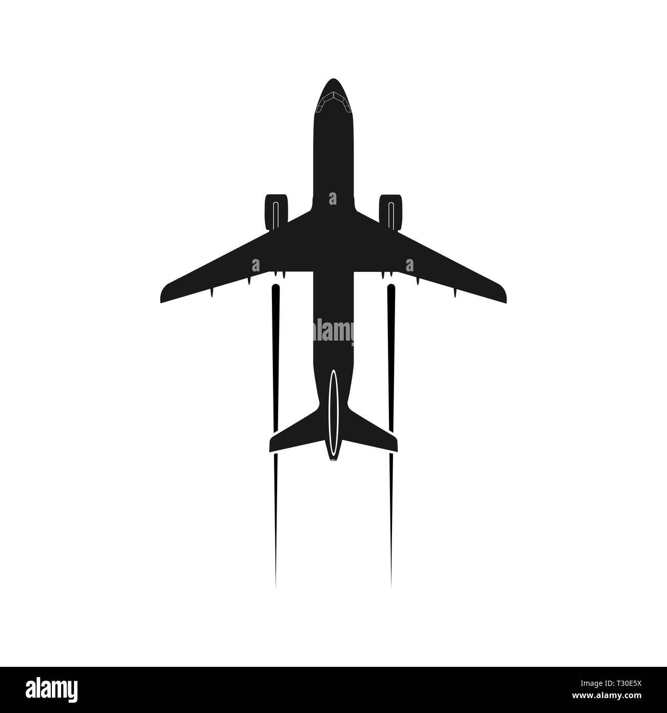 L'icône ou par avion, logo design plat simple Illustration de Vecteur