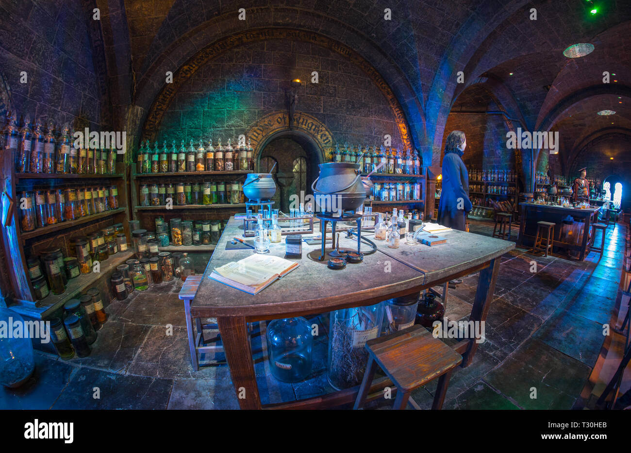 Warner Bros Studio Tour 'La réalisation d'Harry Potter', Potion de Rogue Leavesden,, Londres, Royaume-Uni Banque D'Images