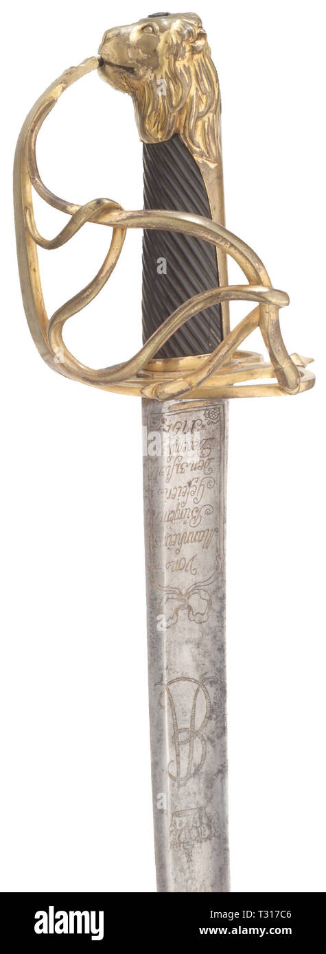 Armes, épées, backsword, sabre, 18e siècle, Additional-Rights Clearance-Info-Not-Available- Banque D'Images