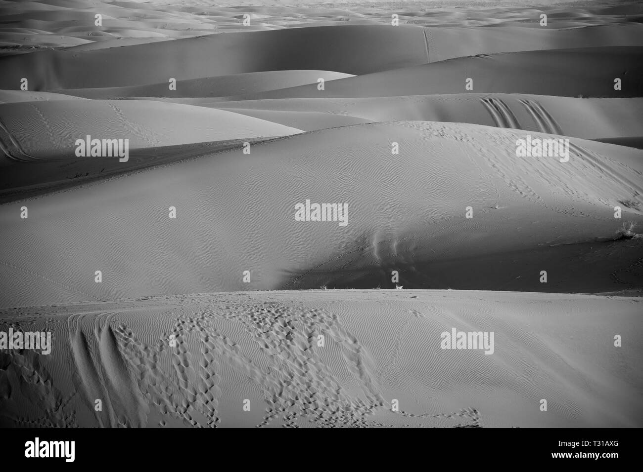 Dans les collines de sable du désert, l'Iran maranjab Banque D'Images