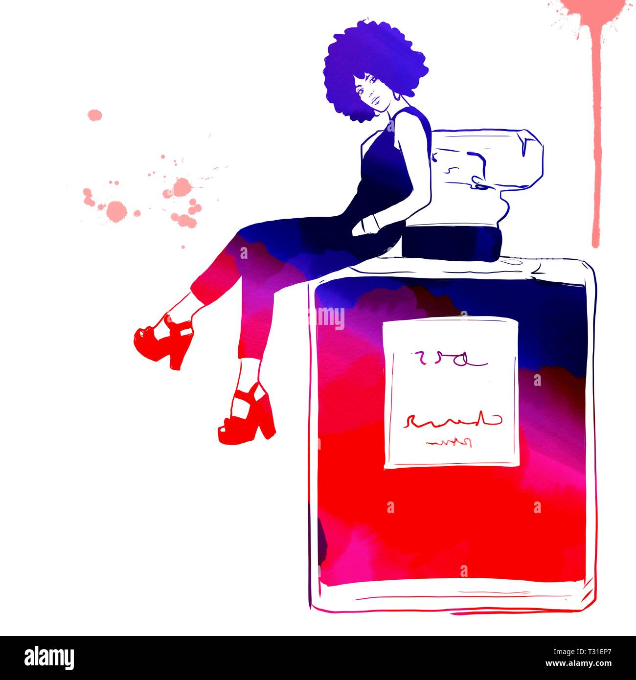 Flacon de parfum Chanel Coco Banque D'Images