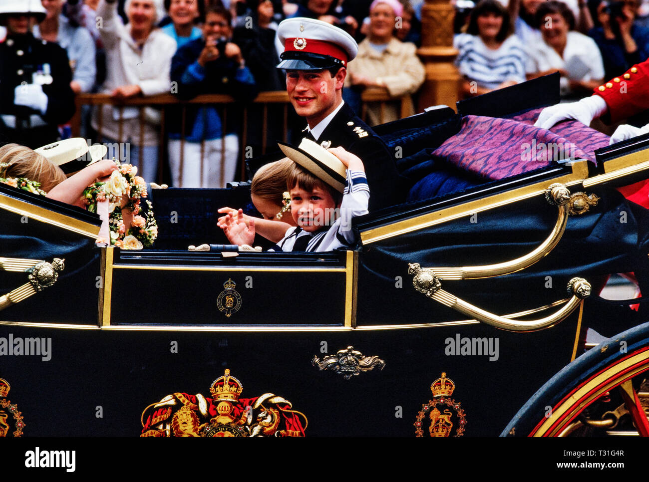 Le mariage du prince Andrew et de Sarah Ferguson a eu lieu le 23 juillet 1986, à l'abbaye de Westminster à Londres, en Angleterre Banque D'Images