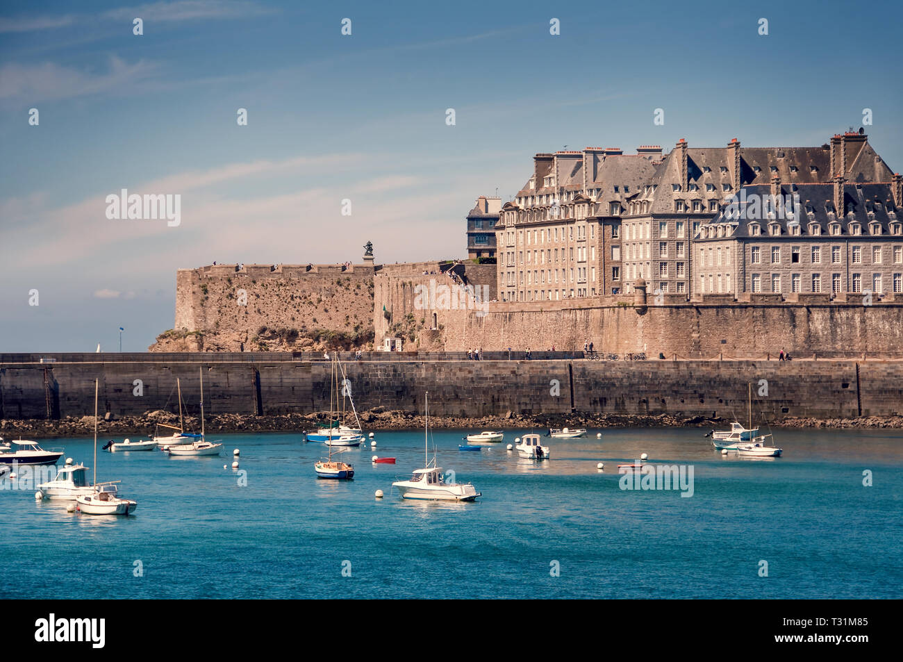 La ville de Saint-Malo, Bretagne, France Banque D'Images