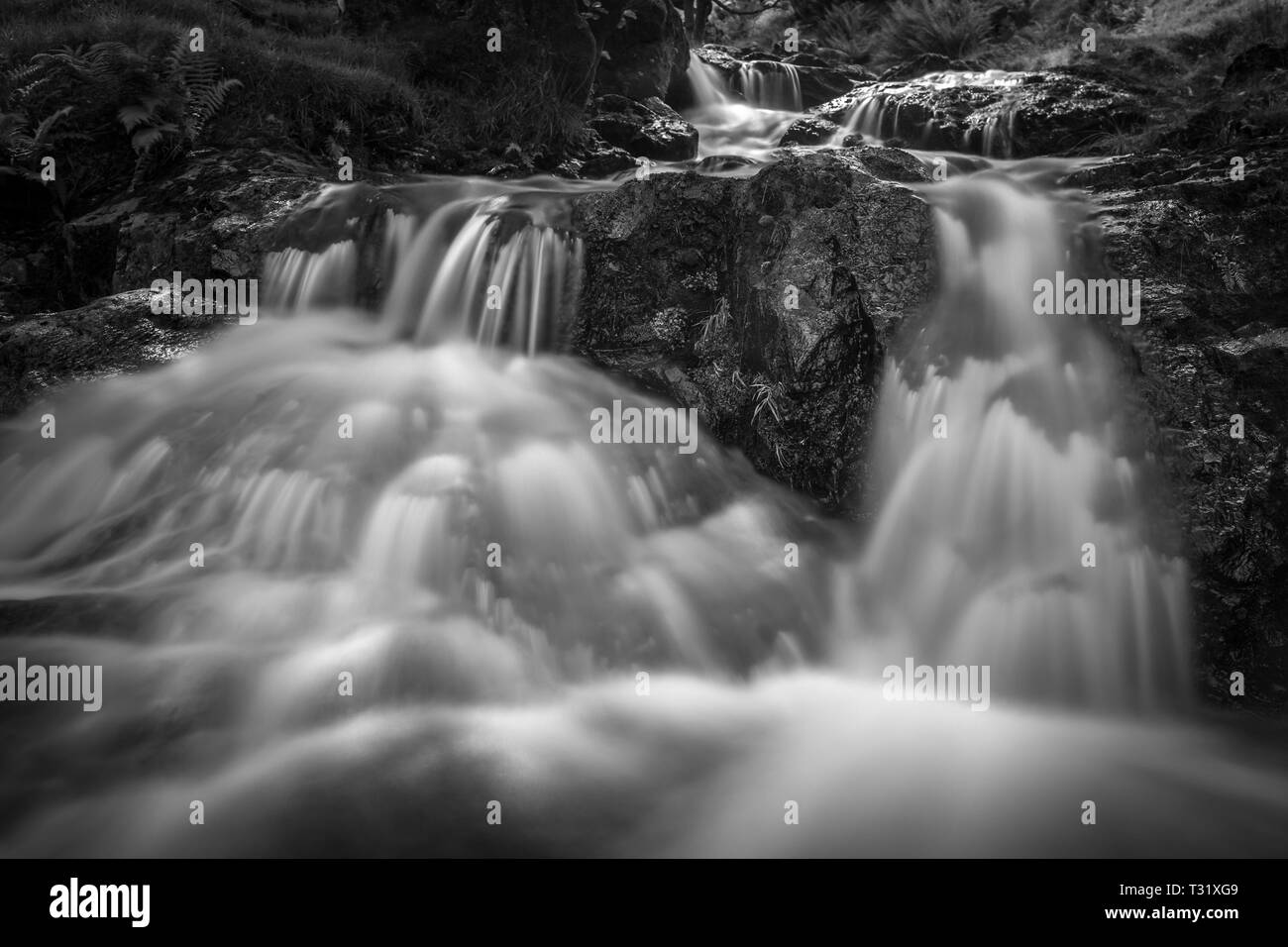 Cascade Lake District Banque D'Images