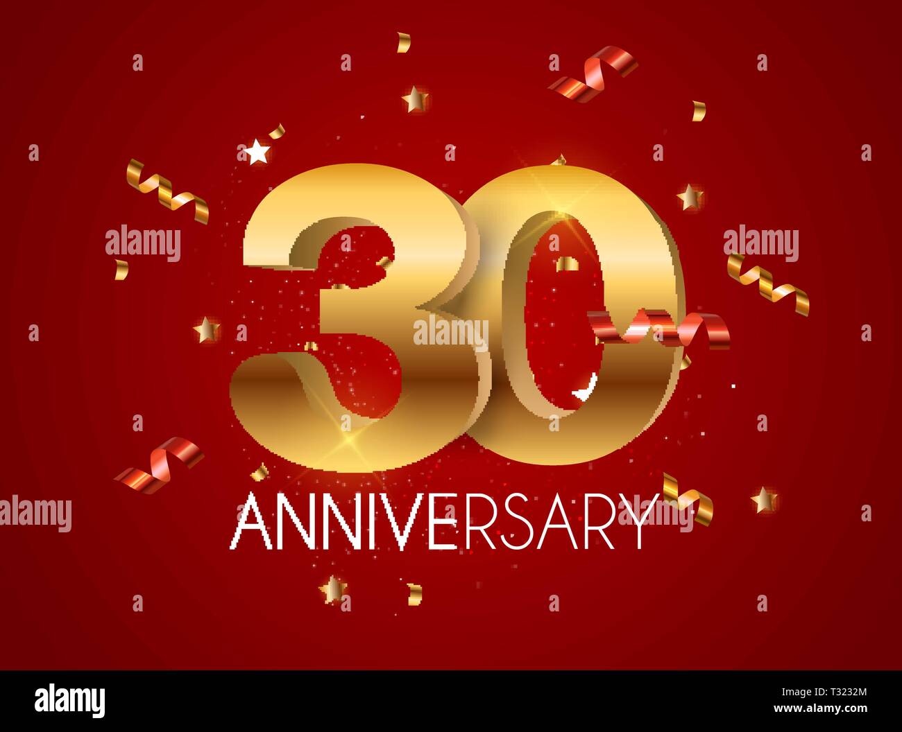 Logo modèle de 30 ans anniversaire EPS10 Vector Illustration Illustration de Vecteur