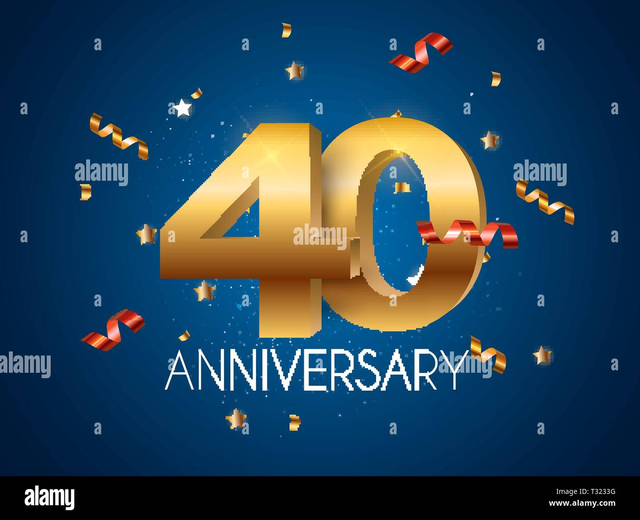 Logo modèle de 40 ans anniversaire EPS10 Vector Illustration Illustration de Vecteur