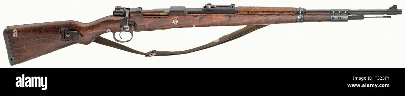 Les armes de service, de l'Allemagne jusqu'en 1945, pour carabine K 98 K, temps de guerre svwMB Code, modèle, calibre 8 x 57, numéro 19756c, Editorial-Use-seulement Banque D'Images