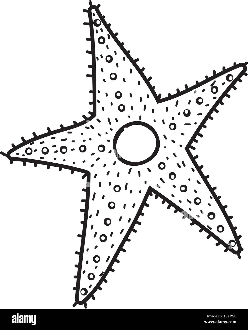Starfish mignon vecteur icône isolé illustration design Illustration de Vecteur