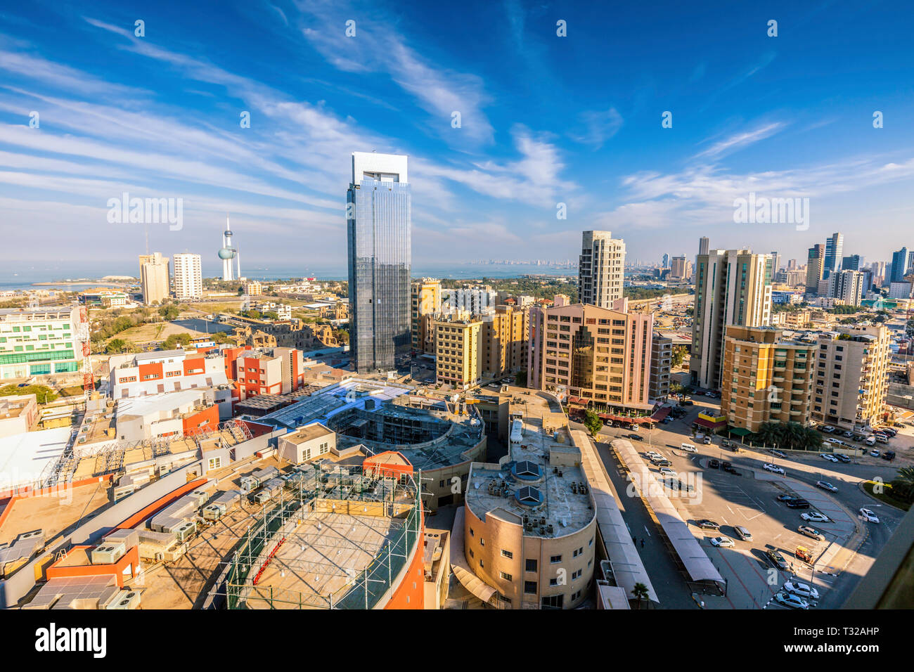 Kuwait Towers à Koweït City. La ville de Koweït, Koweït. Banque D'Images