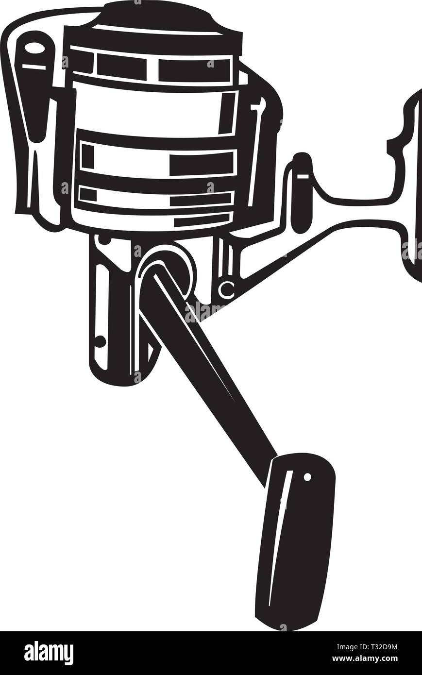Bobine de pêche Illustration Illustration de Vecteur