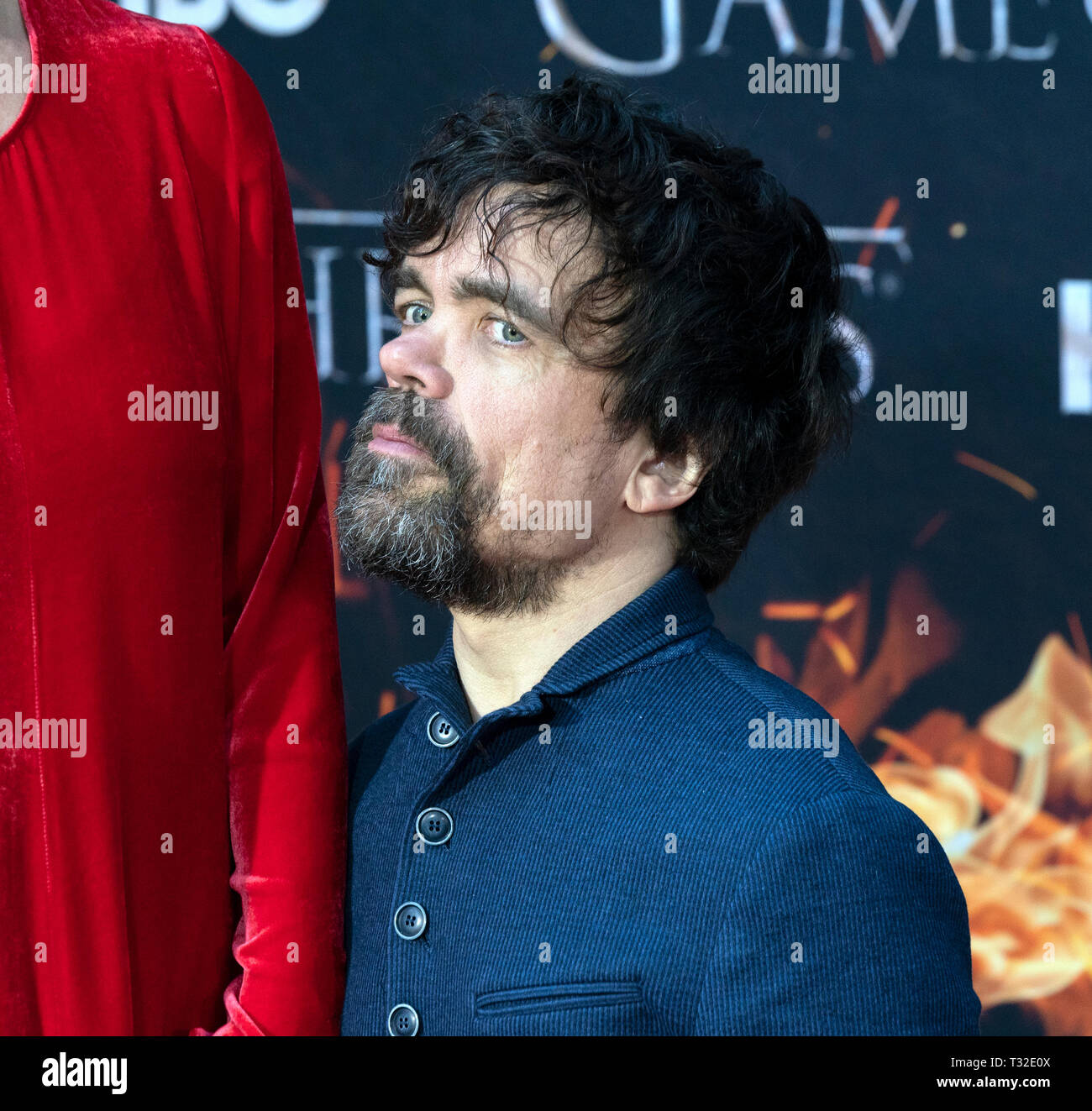 NEW YORK, NY 03 avril : Peter Dinklage assiste à HBO 'Game of Thrones' premiere saison finale au Radio City Music Hall, le 03 avril, 2019 à New York. Banque D'Images
