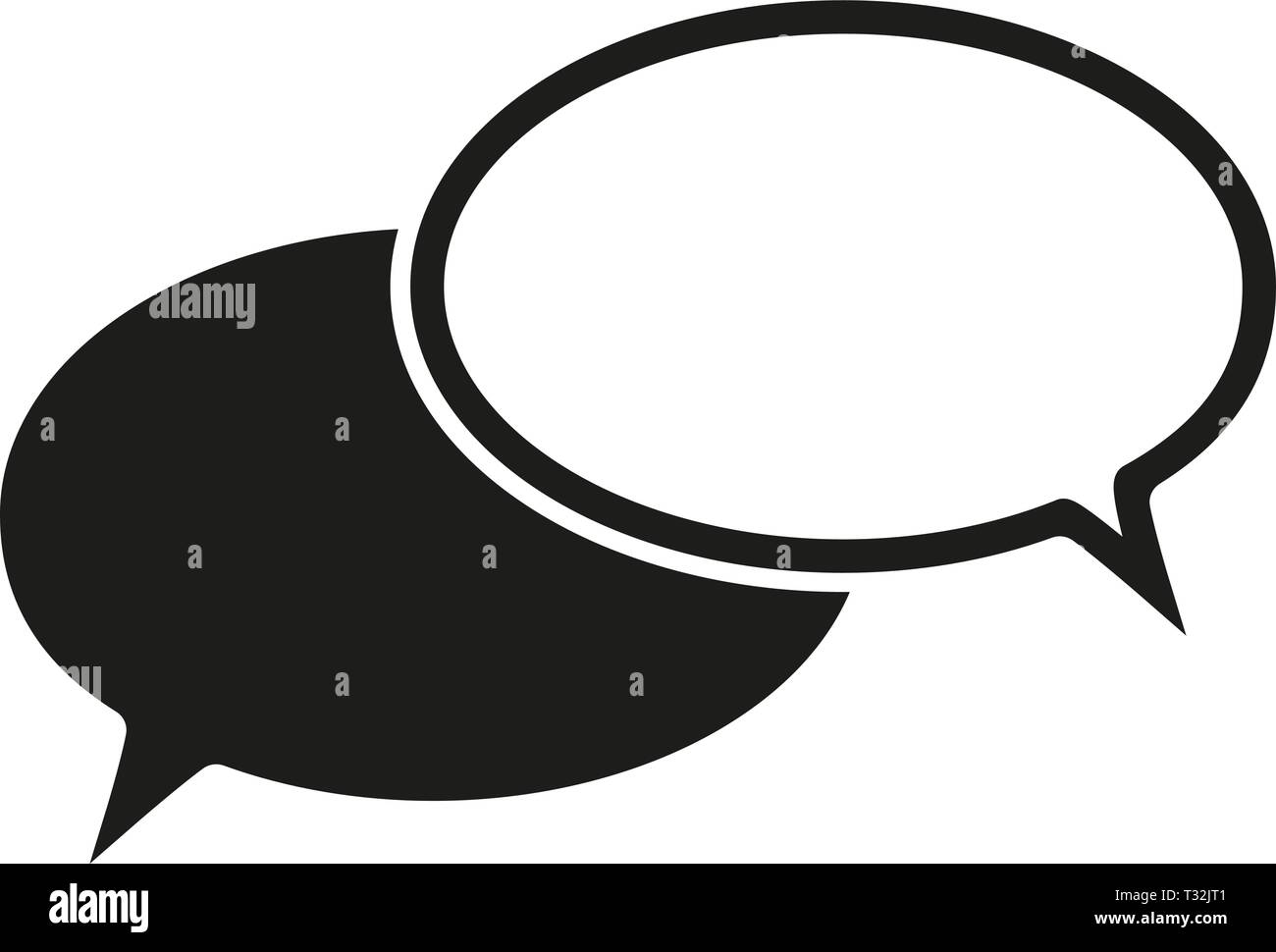 L'icône de chat bulles simple vector illustration Illustration de Vecteur