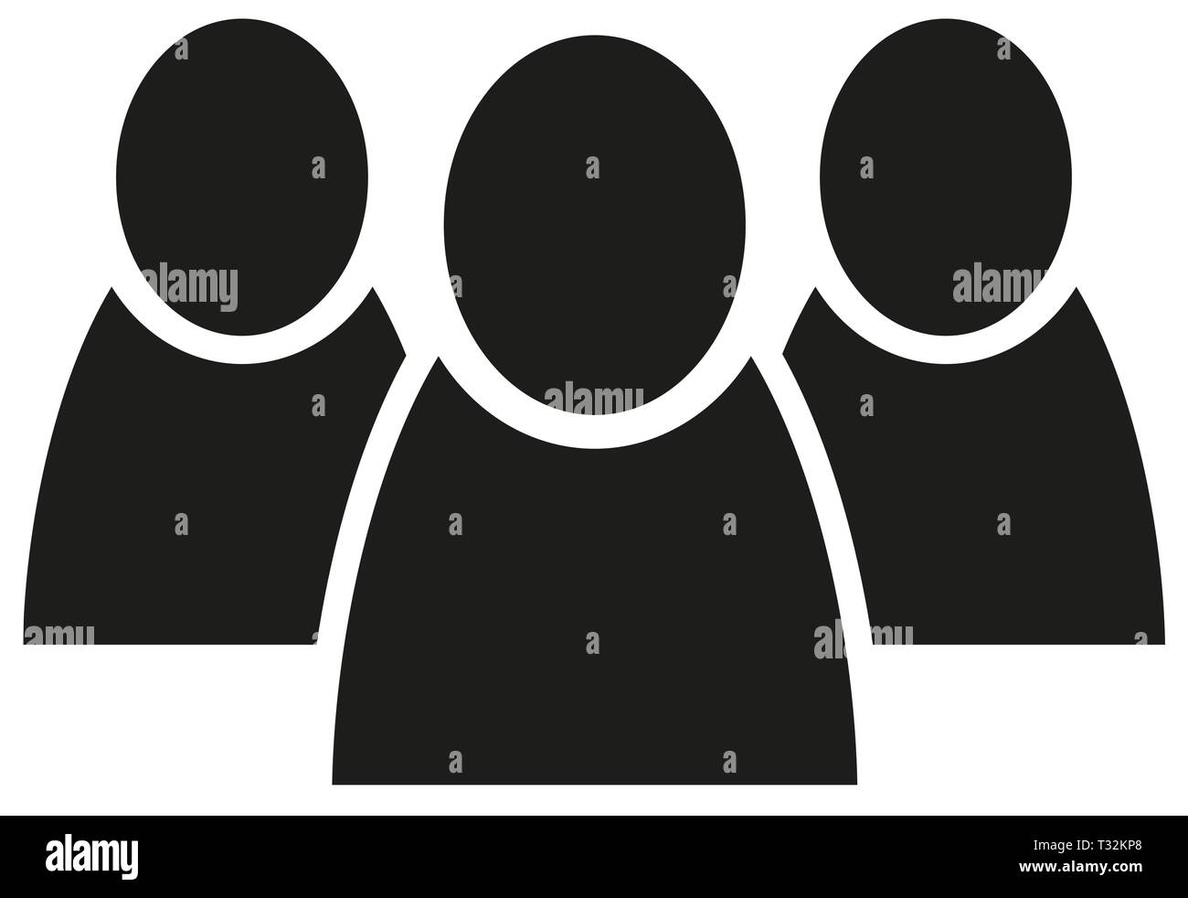 Groupe de l'équipe de personnes télévision vecteur icône Illustration de Vecteur