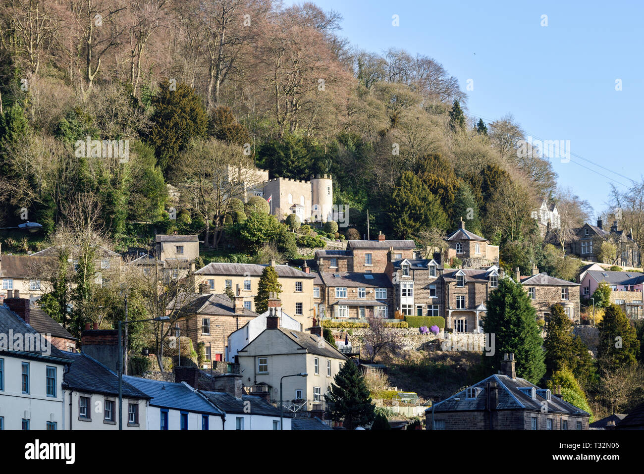 Matlock Bath Ville de Peak District,UK. Banque D'Images