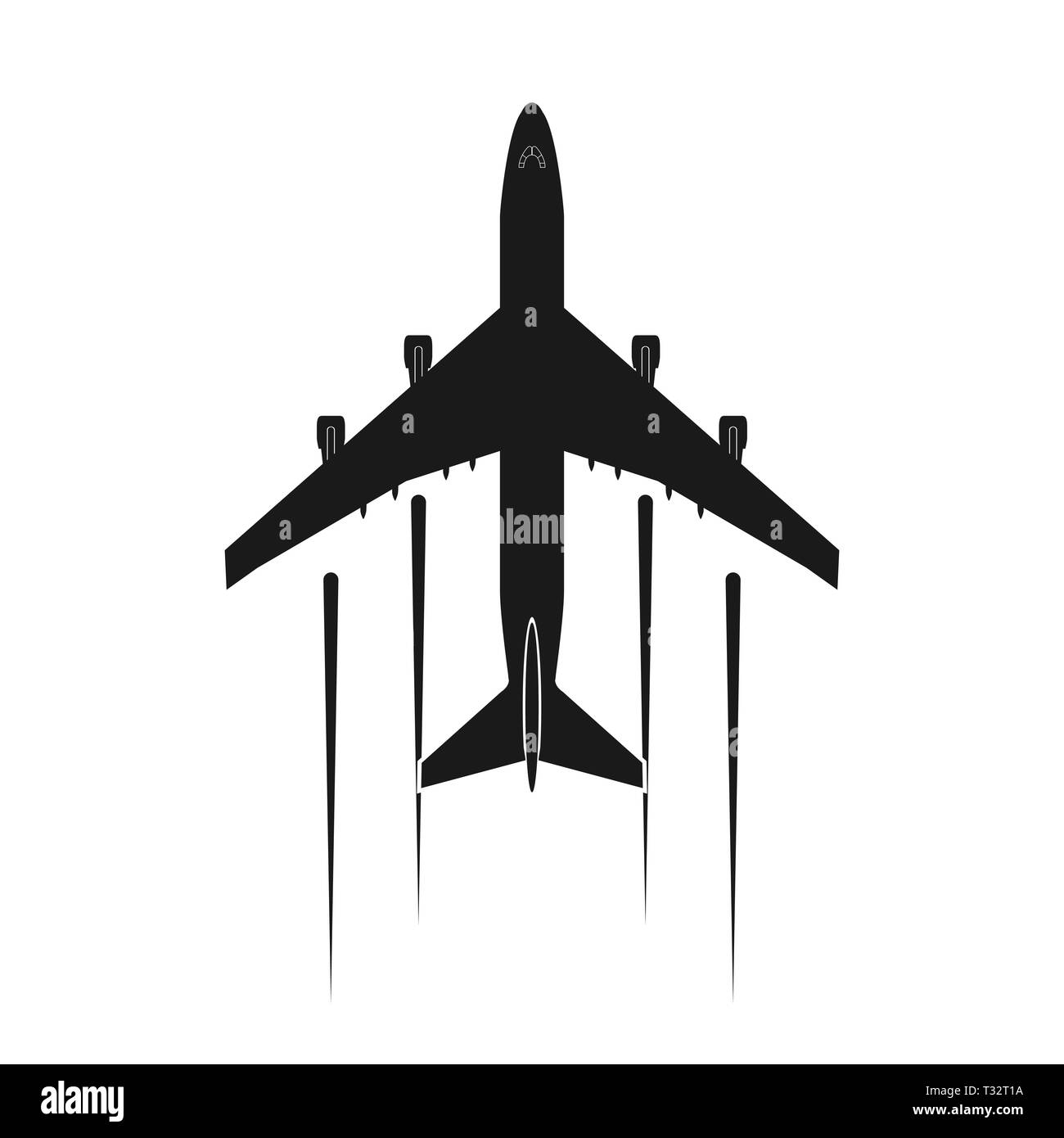 L'icône ou par avion, logo design plat simple Illustration de Vecteur