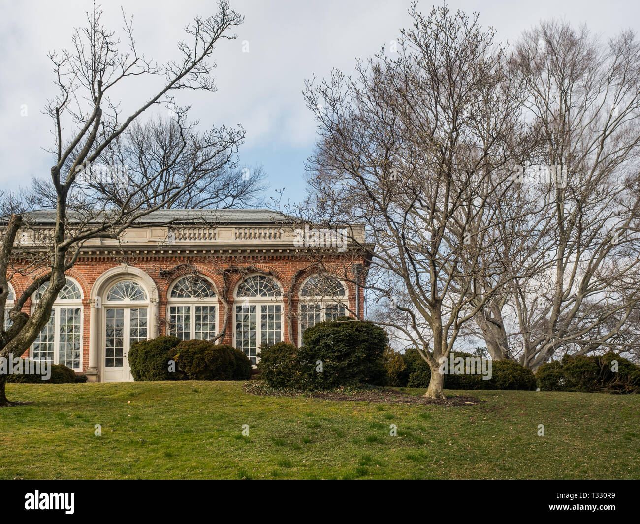 Washington DC, USA, le 2 mars 2019. Hôtel particulier à Dumbarton Oaks ouse et jardins à Georgetown Banque D'Images