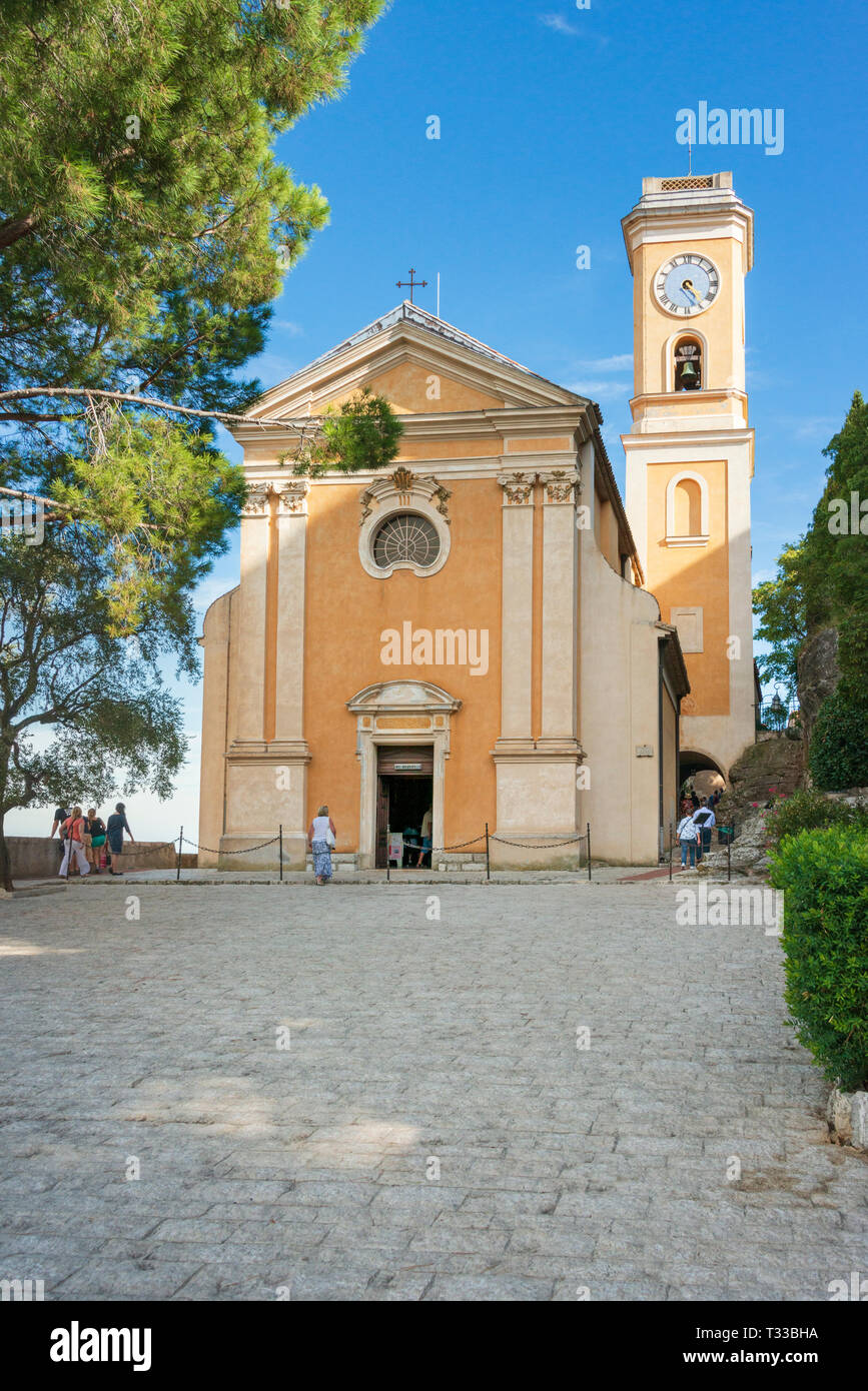 Le littoral Français Village perché d'Eze sur la Côte d'Azur, sur la côte méditerranéenne de la France est de Nice Banque D'Images