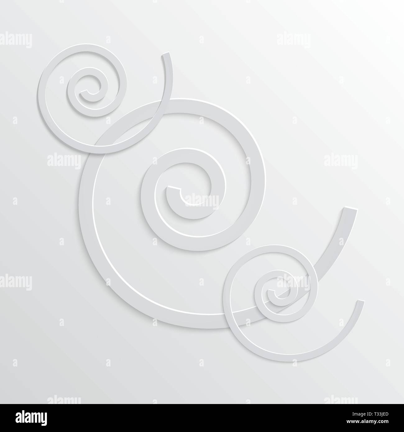 Résumé spirale gris pâle. De simples formes géométriques gris et blanc Illustration de Vecteur