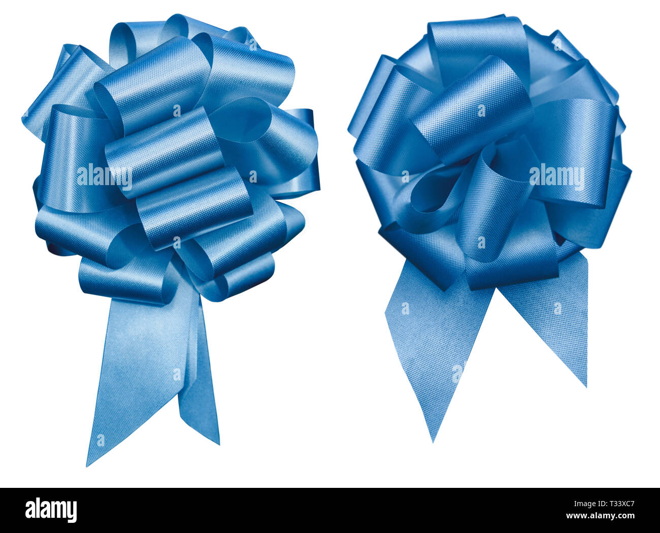 Deux decretive bleu maison de vacances issolated cluster bow tirez sur fond blanc fête des Mères, Noël, St-Valentin et événements Banque D'Images