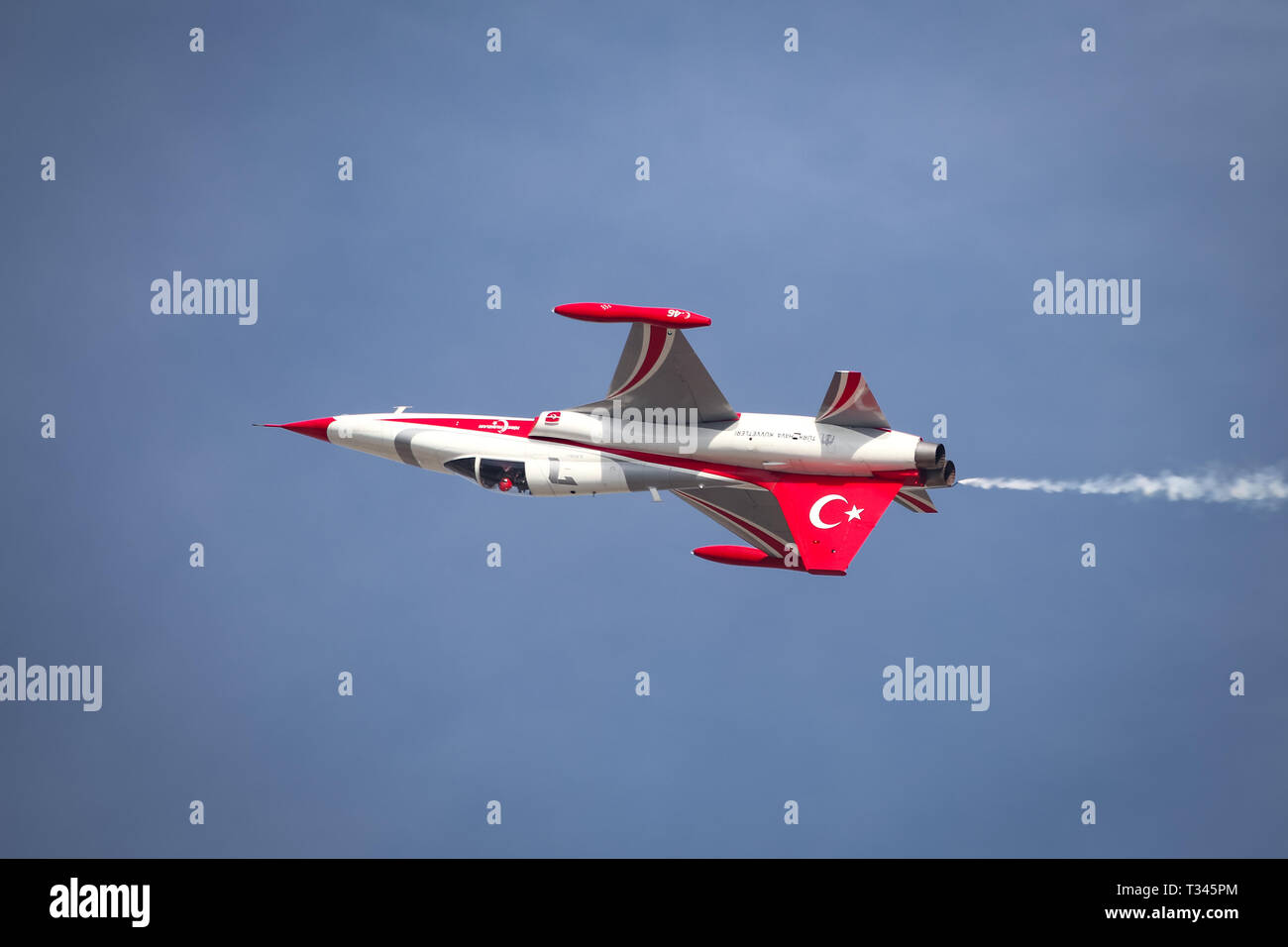 ISTANBUL, TURQUIE - 23 septembre 2018 : Turkish Stars Voltige Air Show en Teknofest Istanbul l'aéronautique, l'espace et de la technologie Festival Banque D'Images