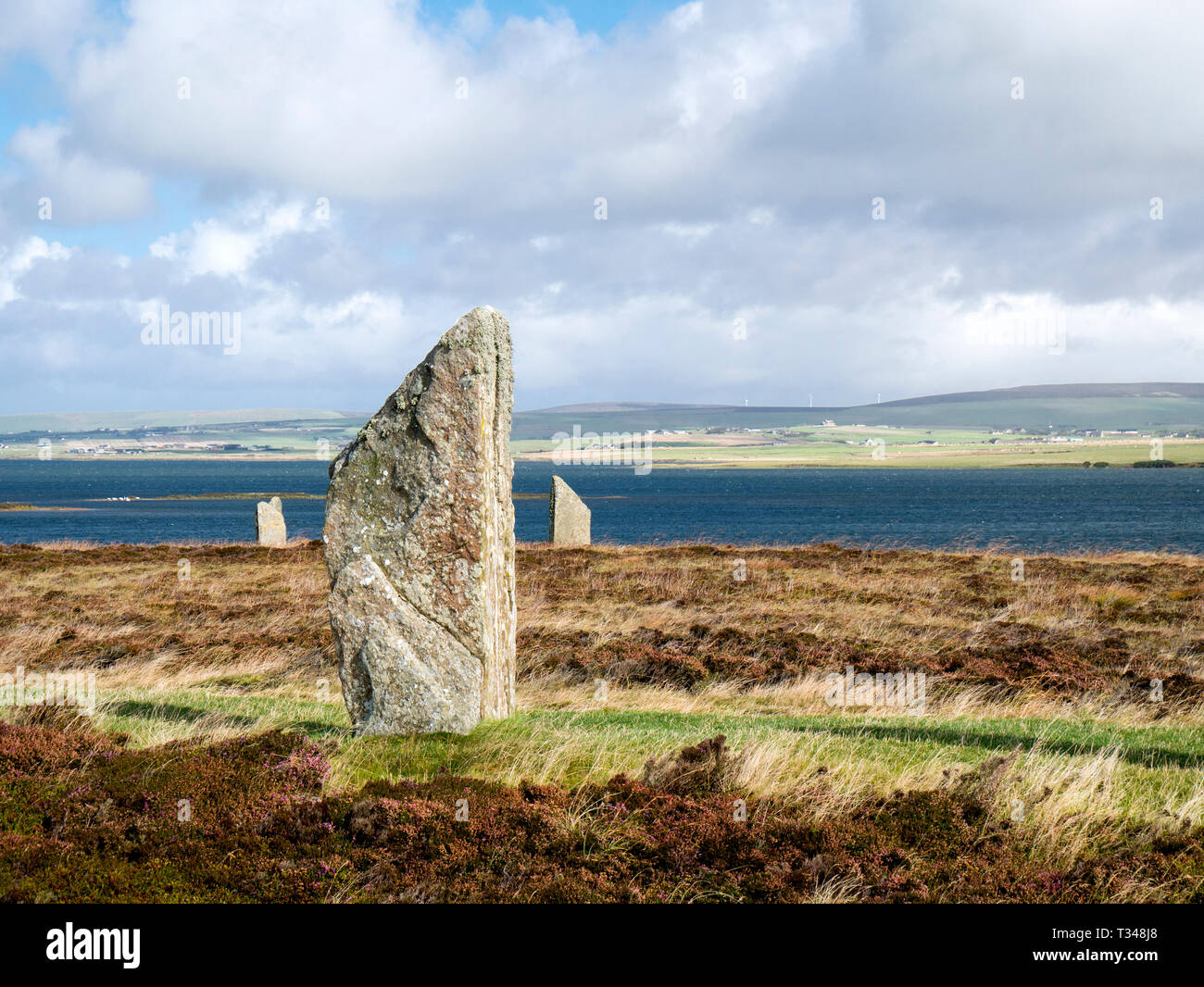 Pierres debout dans l'anneau de Shetlands aux Orcades, Ecosse, Royaume-Uni Banque D'Images