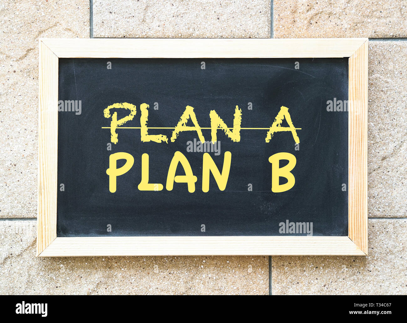 Un plan de croisement et rendez-vous pour le Plan B. ou changement de plan concept. Banque D'Images