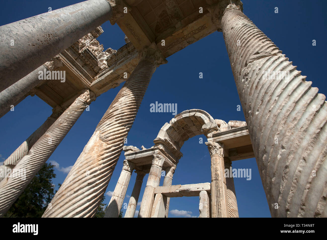 Anciennes ruines, Ephèse, Izmir, Turquie Banque D'Images