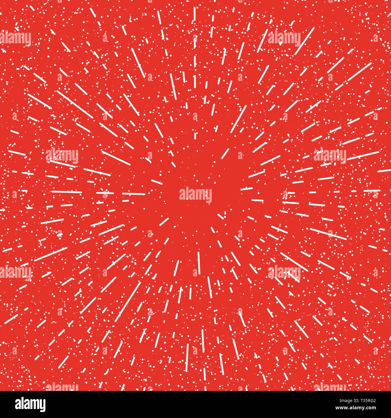 Résumé fond à pois blancs et les lignes sur le rouge et l'espace pour le texte au centre. vector illustration Illustration de Vecteur