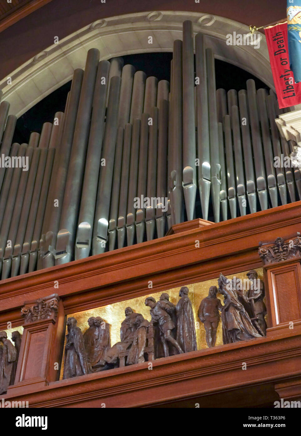 Orgue à tuyaux à Biltmore House, Asheville, Caroline du Nord, États-Unis, 2017. Banque D'Images