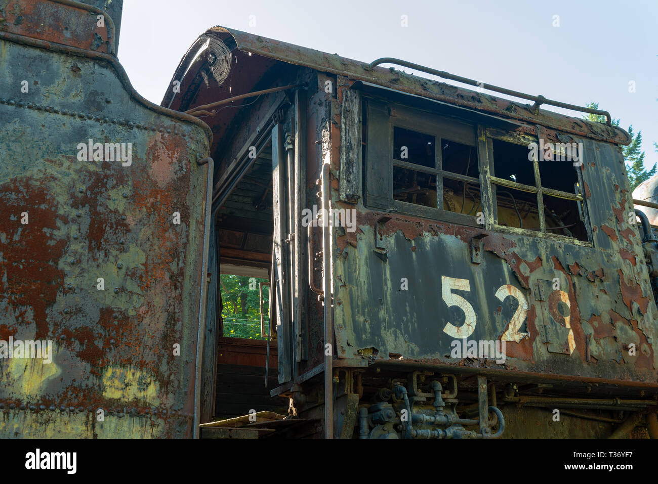 Antique locomotive rouillée Banque D'Images