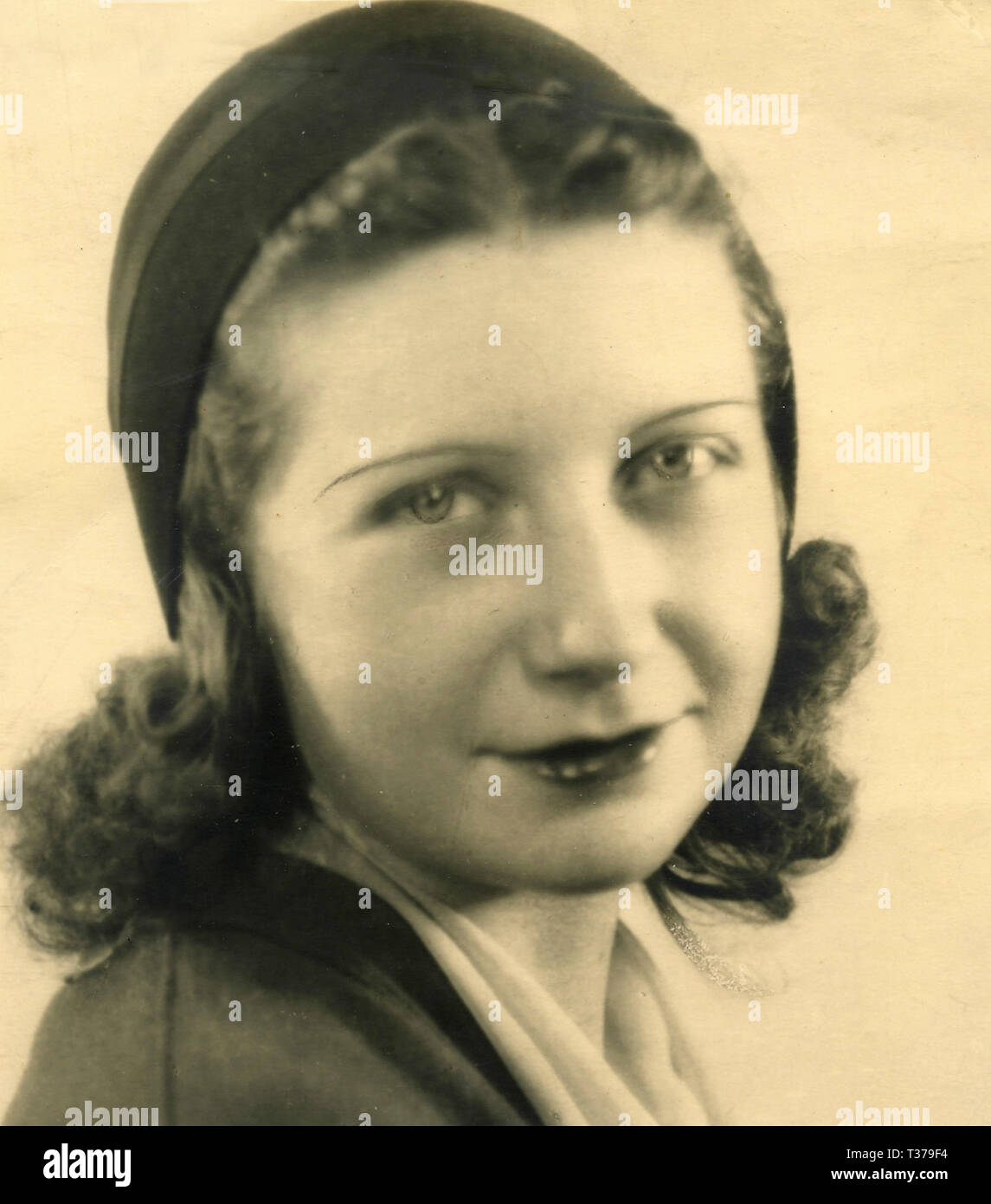 Portrait d'une femme, Italie 1939 Banque D'Images