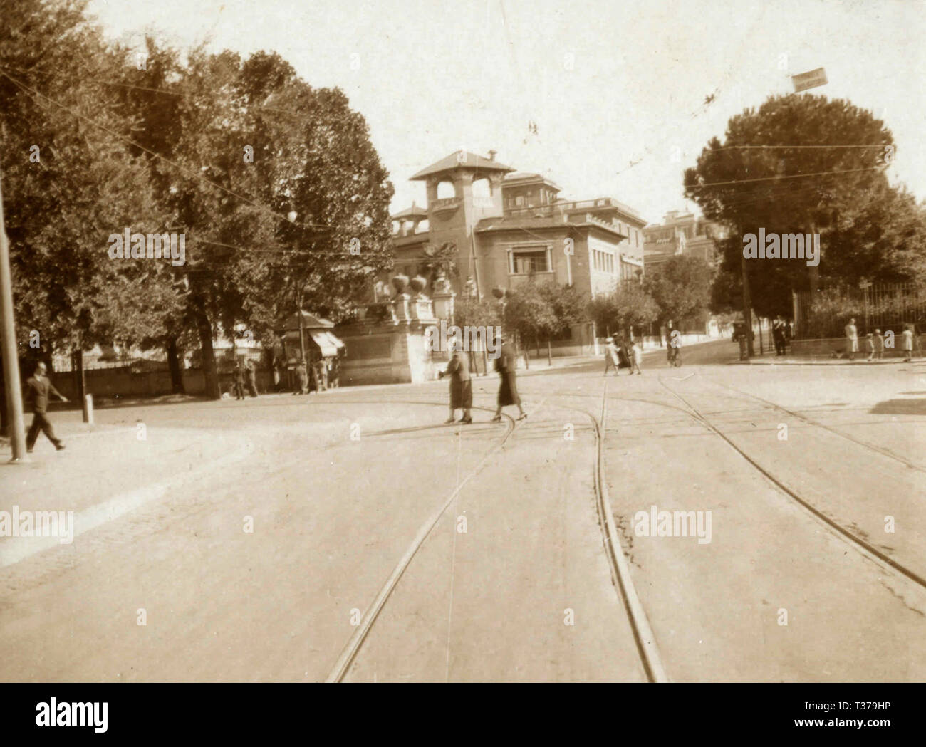 Vue sur la Via Paisiello, Rome, Italie 1920 Banque D'Images