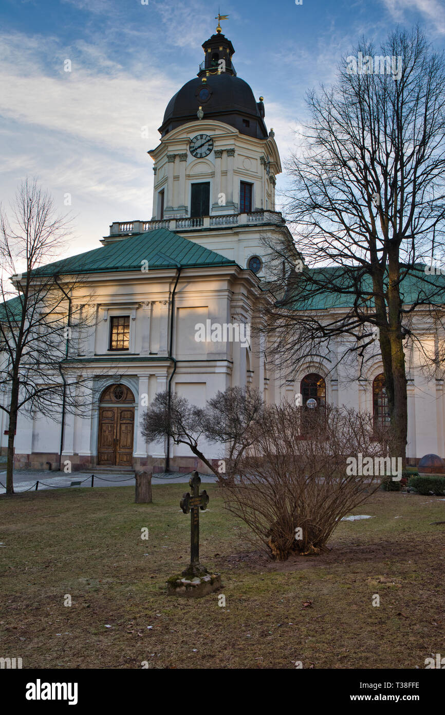 Adolf Fredrik's Church construit en 1774 dans un style Gustavien avec éléments de Rococo, Norrmalm, Stockholm, Suède, Scandinavie Banque D'Images