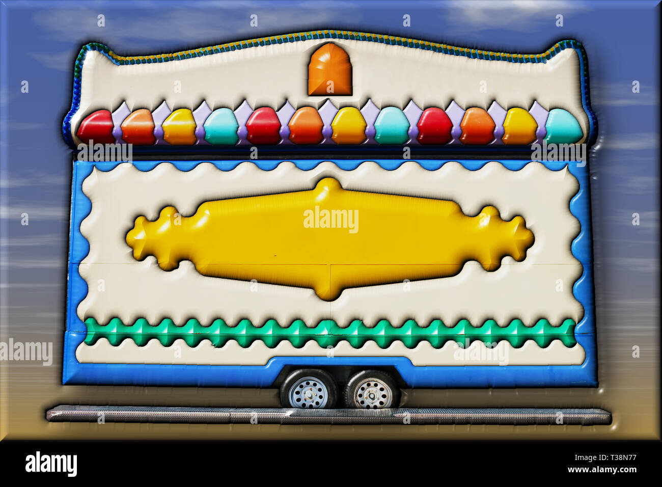 Nice circus wagon dans 3D Banque D'Images